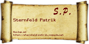 Sternfeld Patrik névjegykártya