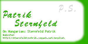 patrik sternfeld business card